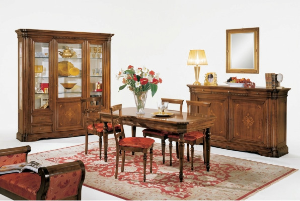 Tavolo da pranzo 4 sedie Set da pranzo Sideboard Tavolo Set Tavolo da pranzo 7 pezzi