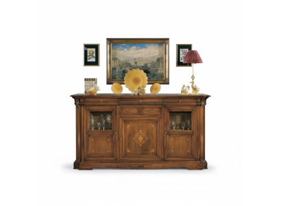 Mobile contenitore soggiorno con cassetti in legno marrone nuovo