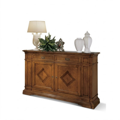 Mobili di lusso in legno italiano, cassettiera stile credenza marrone sideboard nuovo.