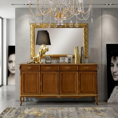 Mobili in stile italiano Sideboard Armadio Designer Marrone Comò Nuovo