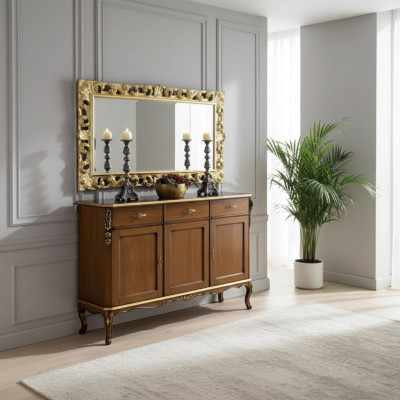 Mobiletto in legno stile italiano, mobili di lusso classici nuovi.