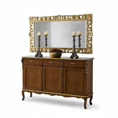 Mobiletto in legno stile italiano, mobili di lusso classici nuovi.
