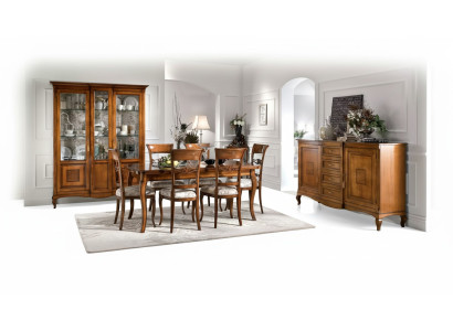 Tavolo da pranzo con 6 sedie sala da pranzo gruppo da pranzo in legno credenza 9 pezzi set