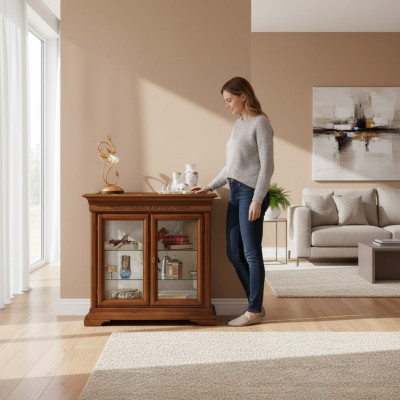 Vetrina mobili di lusso italiani Vetrine Armadio in vetro Design Armadi