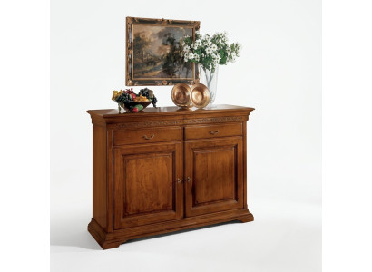 Mobili di stile italiano credenza marrone, lusso, in legno per il soggiorno.