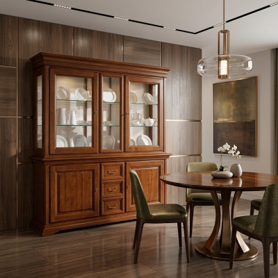 Vetrina classica mobili di lusso italiani Vetrine Armadio in legno Design Armadio