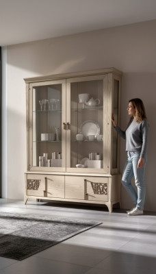 Vetrina di lusso 2 ante armadio in legno soggiorno mobili design in vetro
