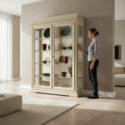 Vetrina di lusso in legno Armadio da designer Vetrine Mobili da soggiorno Nuovi