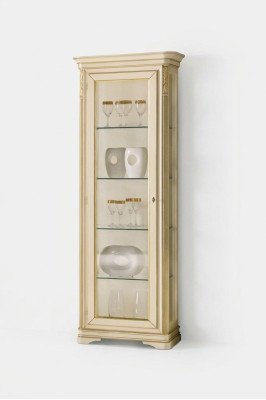 Vetrine Soggiorno Beige Armadietto Vetrina Mobile Classico