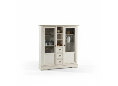 Soggiorno Mobili Legno Vetrina Vetro Armadio Legno Massello Credenza Vetrina