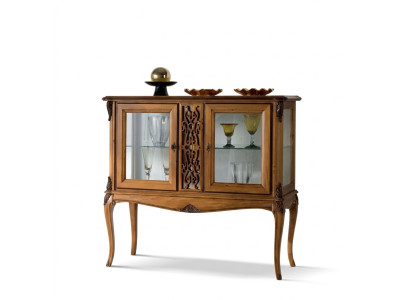 Vetrina Armadietto Vetrina Soggiorno Classico Legno Armadio Vetrina