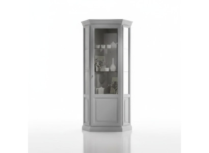 Angolo Vetrina Armadio Bianco Vetrine Soggiorno Design Classico Mensola