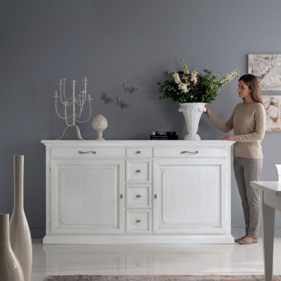 Mobile contenitore di lusso bianco in legno credenza armadietto mobile soggiorno mobili italiano