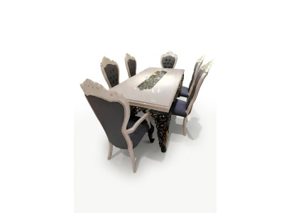 Lussuose sedie design 4x con pregiato rivestimento in velluto elegante design di sedie Nuovo