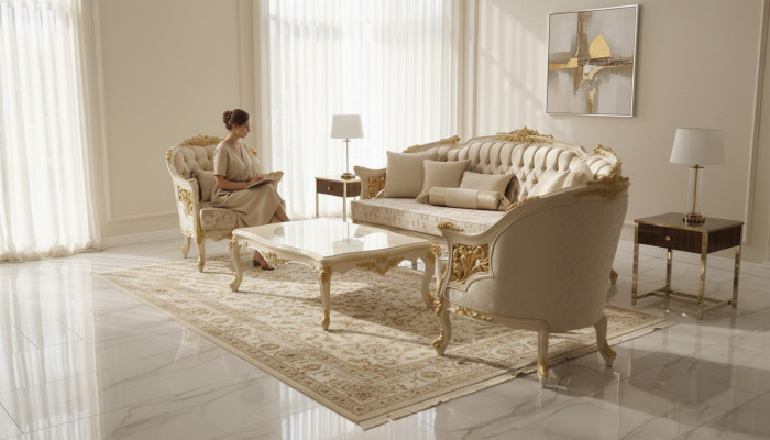 Set di divani di lusso moderno 2 divani da 3 posti Set soggiorno sedia di lusso