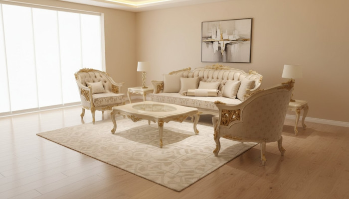 Set di divani di lusso moderno 2 divani da 3 posti Set soggiorno sedia di lusso