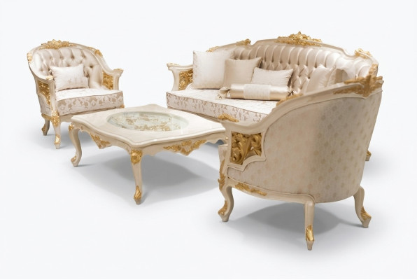 Set di divani di lusso moderno 2 divani da 3 posti Set soggiorno sedia di lusso