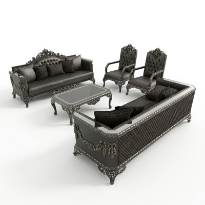 Prestigiosa 3+3+1 set salotto con due divani e poltrona