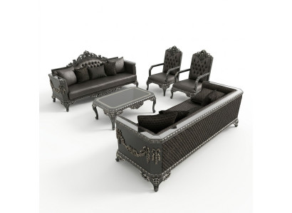 Prestigiosa 3+3+1 set salotto con due divani e poltrona