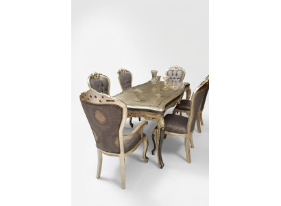 Mobili da sala da pranzo moderni tavolo da pranzo di lusso + 6 sedie tavolo sedie