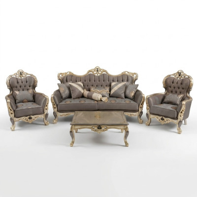Set da divano moderno 3 posti, 2 poltrone, tavolino da salotto, set da soggiorno