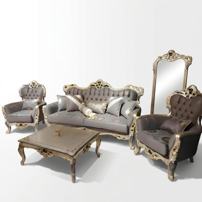 Set da soggiorno Chesterfield elegante divano composto da divano a 3 posti e 2 poltrone