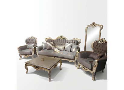 Set da soggiorno Chesterfield elegante divano composto da divano a 3 posti e 2 poltrone