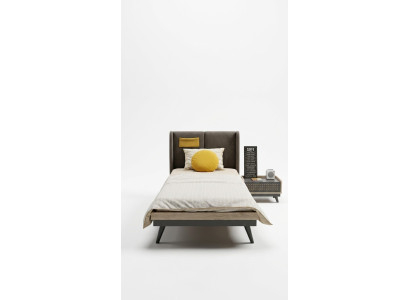 Stilove Set da camera da letto, mobili per camera da letto per ragazzi, letto + comodino.