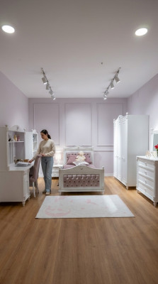 Set completo per la camera dei bambini di design. Set camera da letto mobili per bambini e ragazzi.