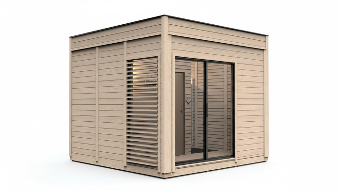 Sauna in legno Sauna esterna Legno Legno di pino Casa sauna Panorama Cottage Giardino