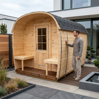 Sauna legno Sauna finlandese giardino Sauna in legno Sauna all'aperto 300x230x270