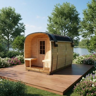 Sauna legno Sauna finlandese giardino Sauna in legno Sauna all'aperto 300x230x270