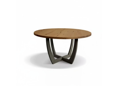 Tavolo rotondo in legno per la cucina Stile moderno marrone da 140 cm