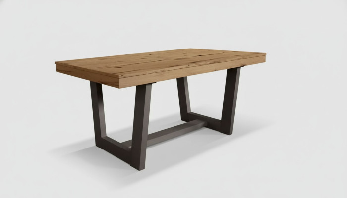 Tavolo da pranzo allungabile in legno, tavolo 160/240 x 90 x 78 cm, stile moderno.
