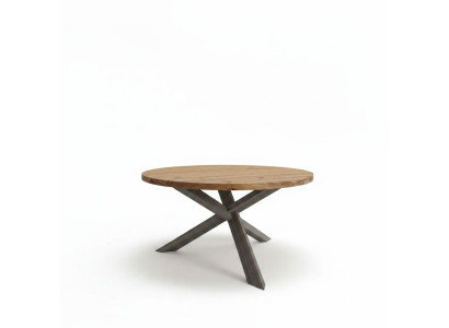 Sala da pranzo Tavolo rotondo in legno Tavolo da pranzo rotondo Stile moderno Marrone 140cm