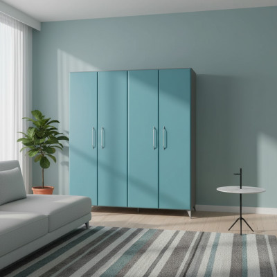 Armadio Camera Da Letto In Legno Moderno Armadio Armadi Blu