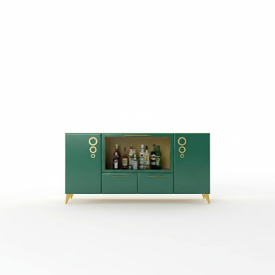 Mobiletto di lusso nuovo, Console verde Sideboards moderni per il soggiorno, Comò in legno.