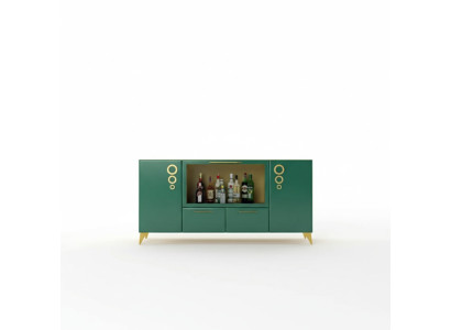Mobiletto di lusso nuovo, Console verde Sideboards moderni per il soggiorno, Comò in legno.