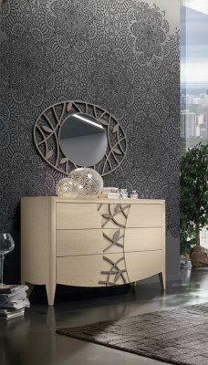 Camera da letto Comò Specchio Credenza Comodini Legno Design moderno di lusso