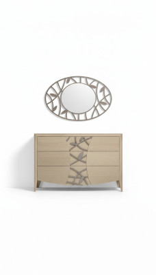 Camera da letto Comò Specchio Credenza Comodini Legno Design moderno di lusso