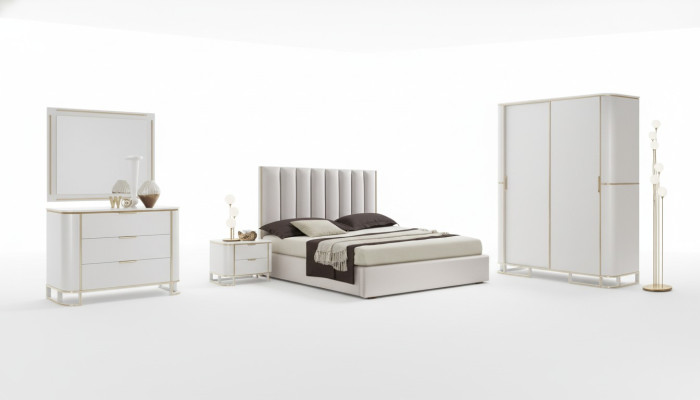 Letto 2x Comodini Comò 6 pezzi. Set camera da letto design di lusso nuovo