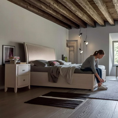 Letto 2x Comodini Set completo di camera da letto di lusso Grigio 3 pezzi