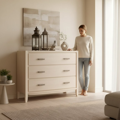 Comò design soggiorno beige stile moderno Comodini eleganti nuovi
