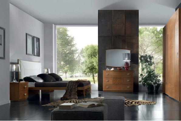Set camera da letto Letto 2 comodini 6 pezzi Design di lusso completo