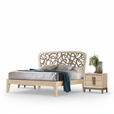 Set camera da letto Letto 2x Comodini Design Mobili nuovi 3 pezzi Moderno Legno