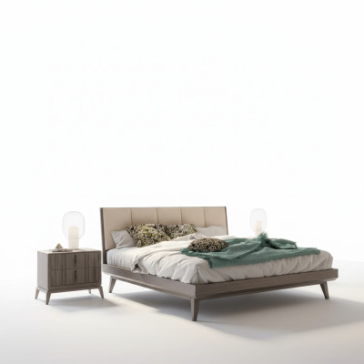 Set da camera da letto Letto 2 comodini Design di lusso nuovo 3pz Moderno Letti