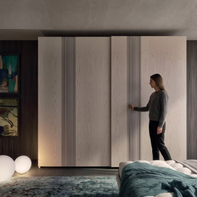Armadio con ante scorrevoli armadi guardaroba in legno di lusso camera da letto