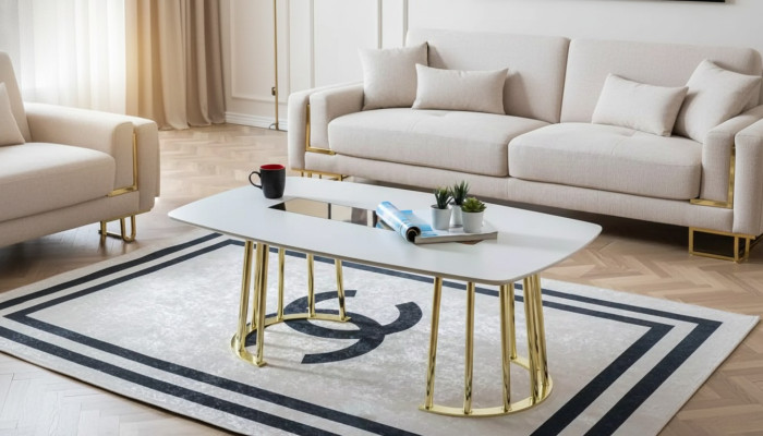 Tavolino bianco moderno soggiorno mobili tavolo design di lusso nuovo lusso
