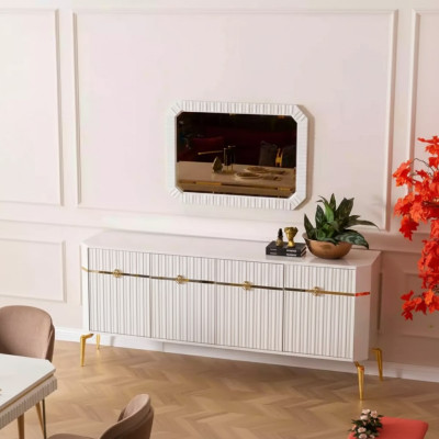 Sideboard specchio Design Mobili console legno Soggiorno Designer
