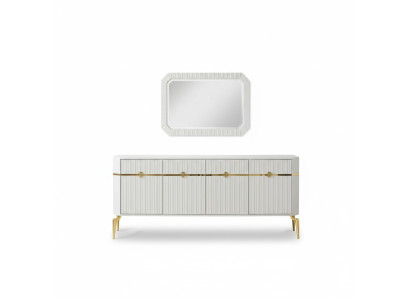 Sideboard specchio Design Mobili console legno Soggiorno Designer